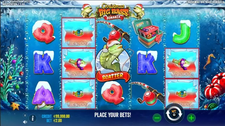 Christmas Big Bass Bonanza Slot — screenshot