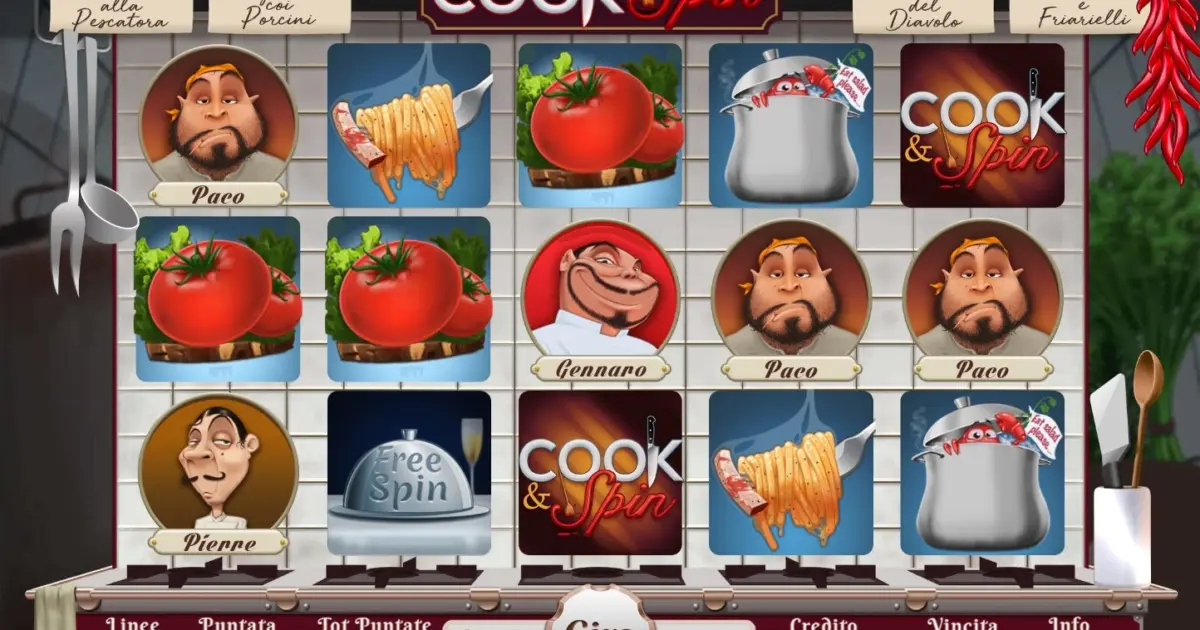 Cook & Spin Slot — screenshot