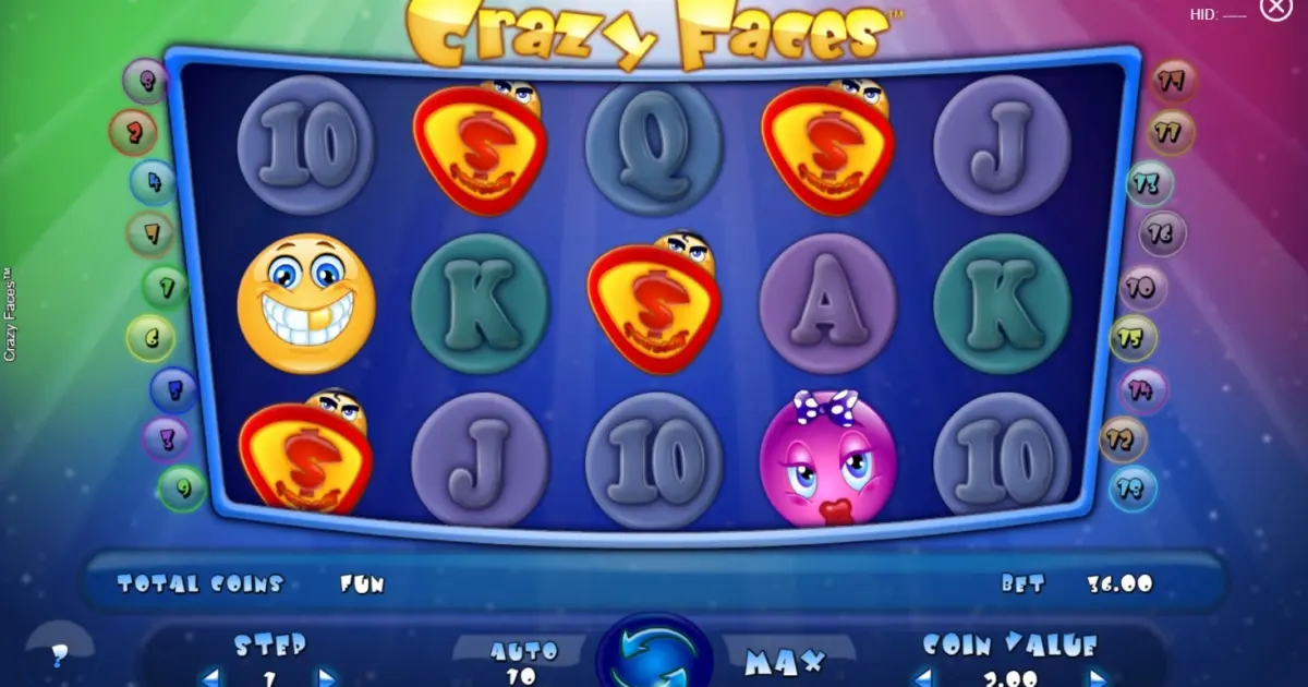 Crazy Faces Slot — screenshot
