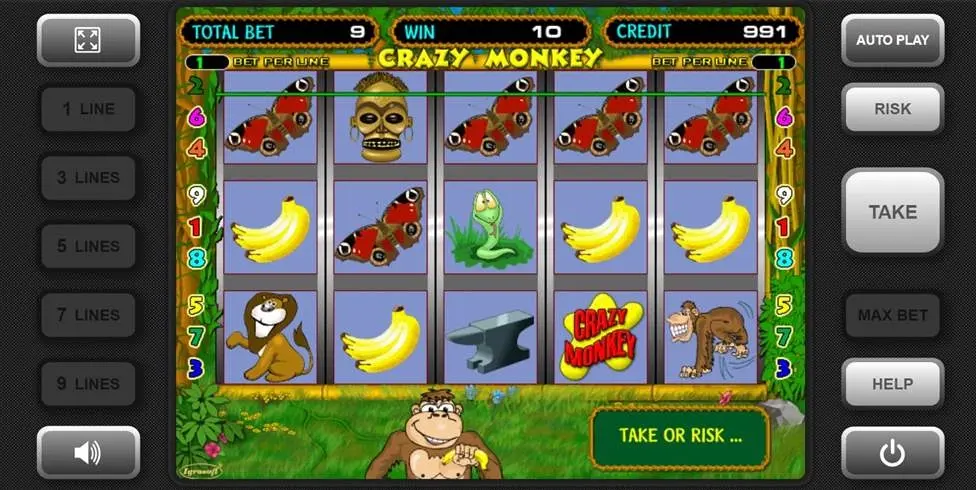 Crazy Monkey Slot — screenshot