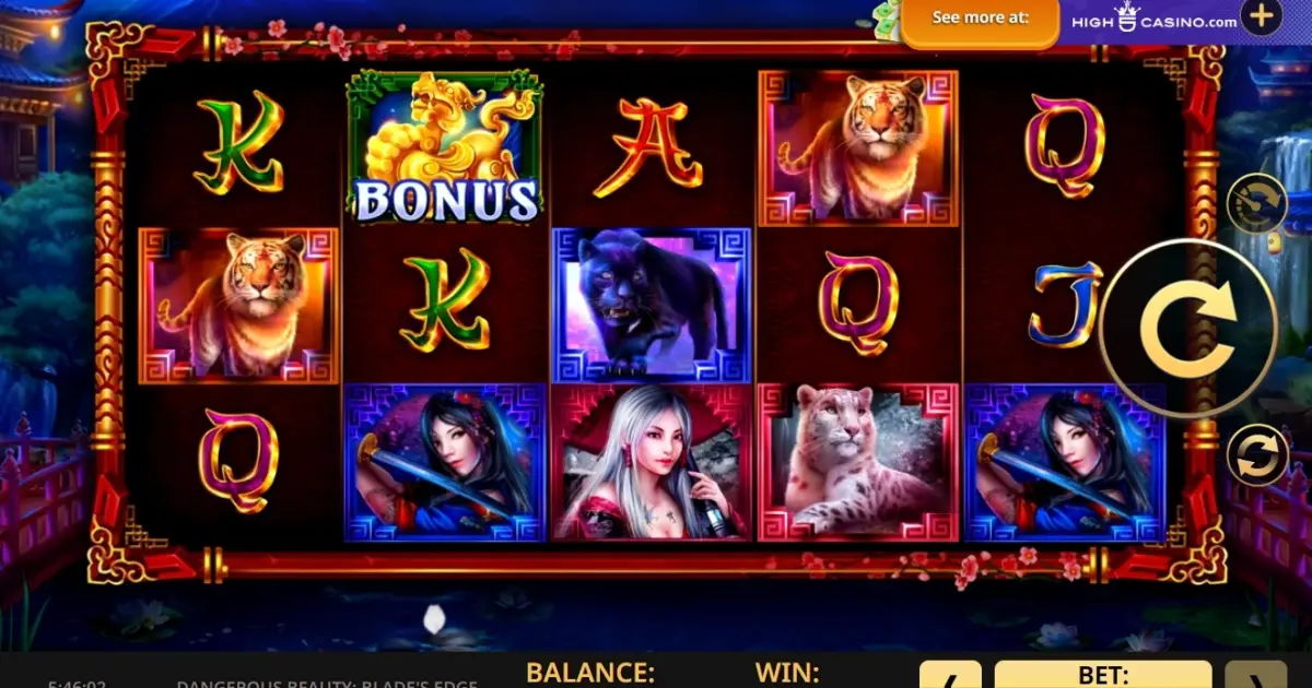 Dangerous Beauty: Blade’s Edge Slot — screenshot