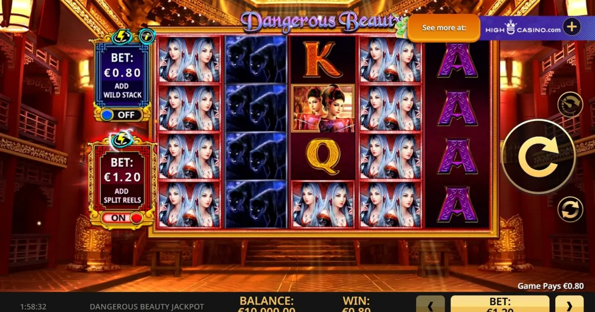 Dangerous Beauty Jackpot — screenshot