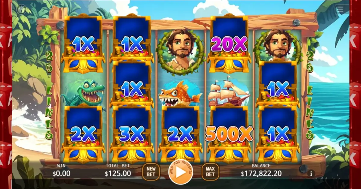 Desert Island Adventure Lock 2 Spin Slot — screenshot