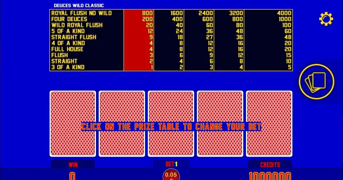 Deuces Wild Video Poker — screenshot