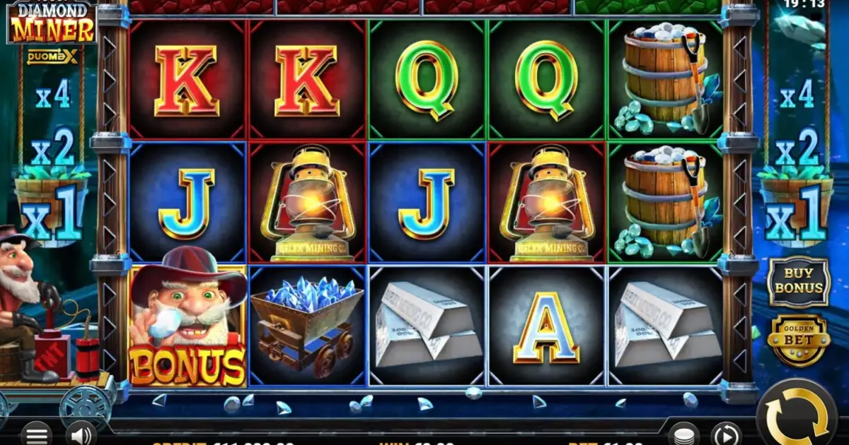 Diamond Miner DuoMax Slot — screenshot