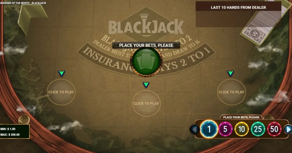 Dragons Of The North – Blackjack — screenshot