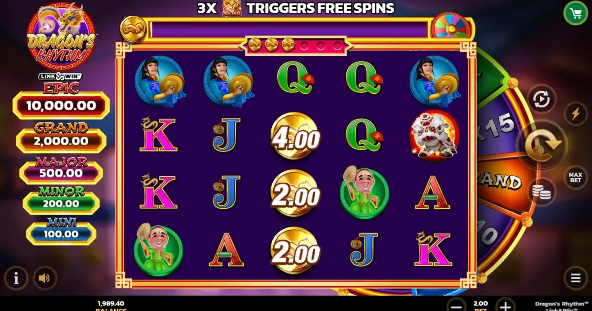 Dragon’s Rhythm Link&Win Slot — screenshot