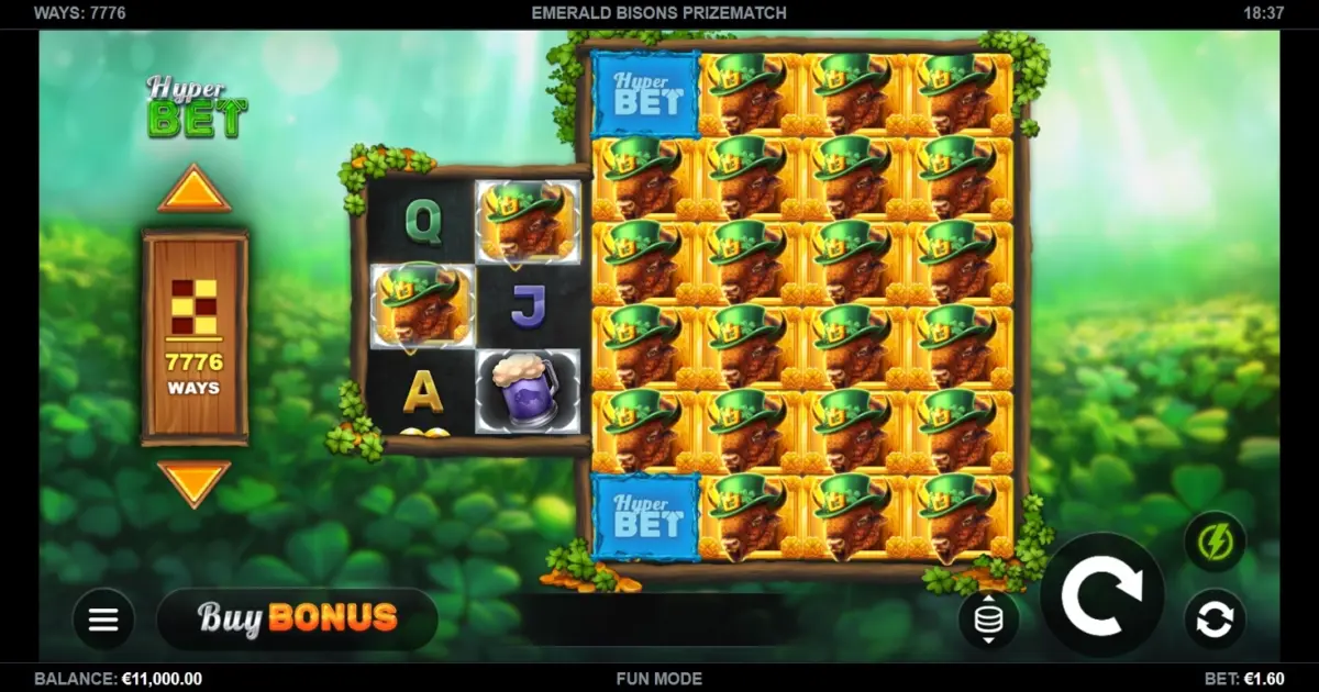 Emerald Bisons PrizeMatch Slot — screenshot