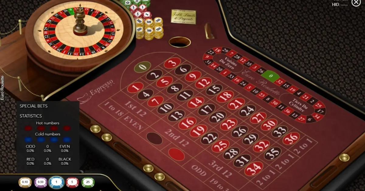 Euro Roulette (Espresso) — screenshot