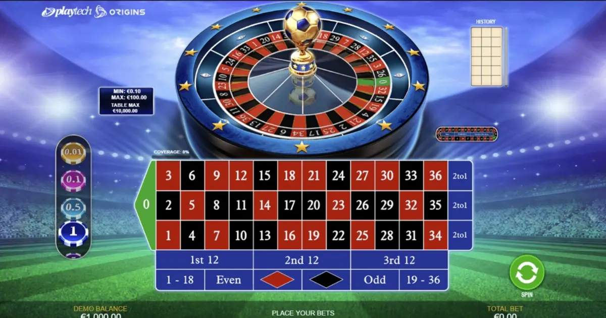 European Football Roulette — screenshot