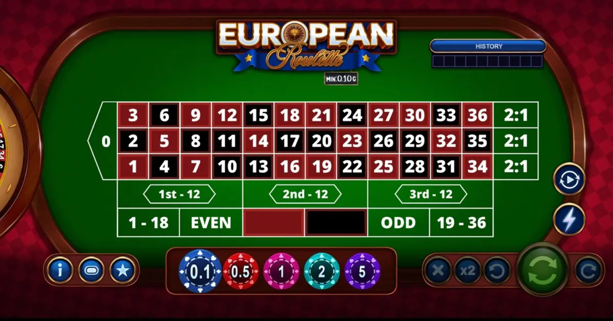 European Roulette 0.10C — screenshot