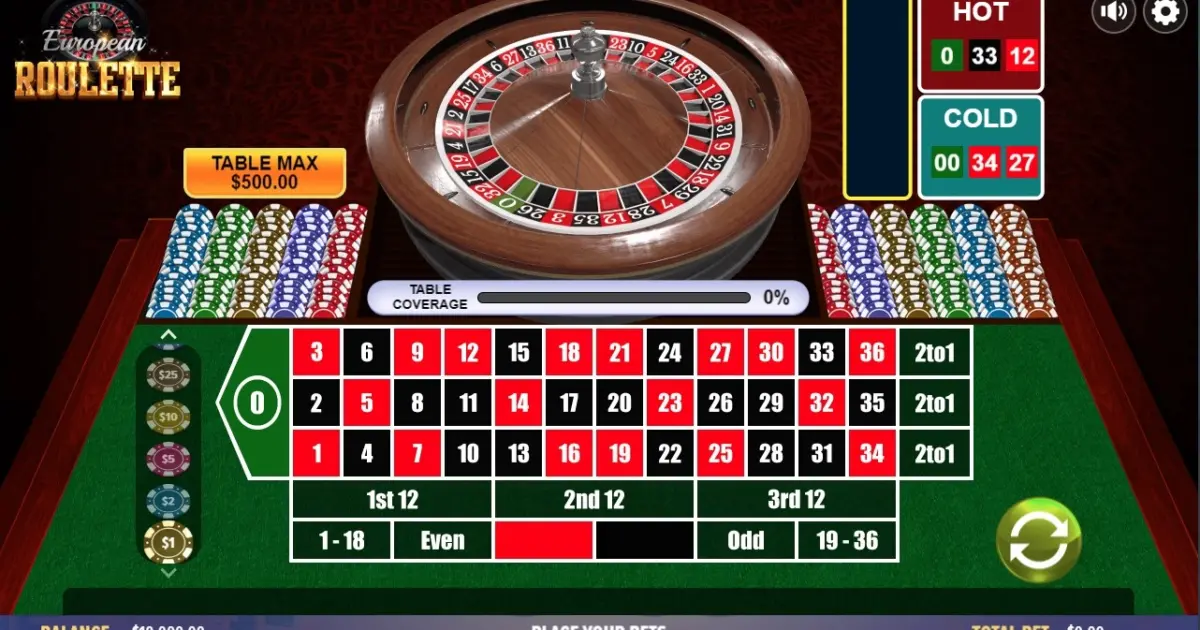 European Roulette (Dragon Gaming) — screenshot