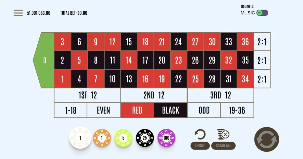 European Roulette (Flipluck) — screenshot