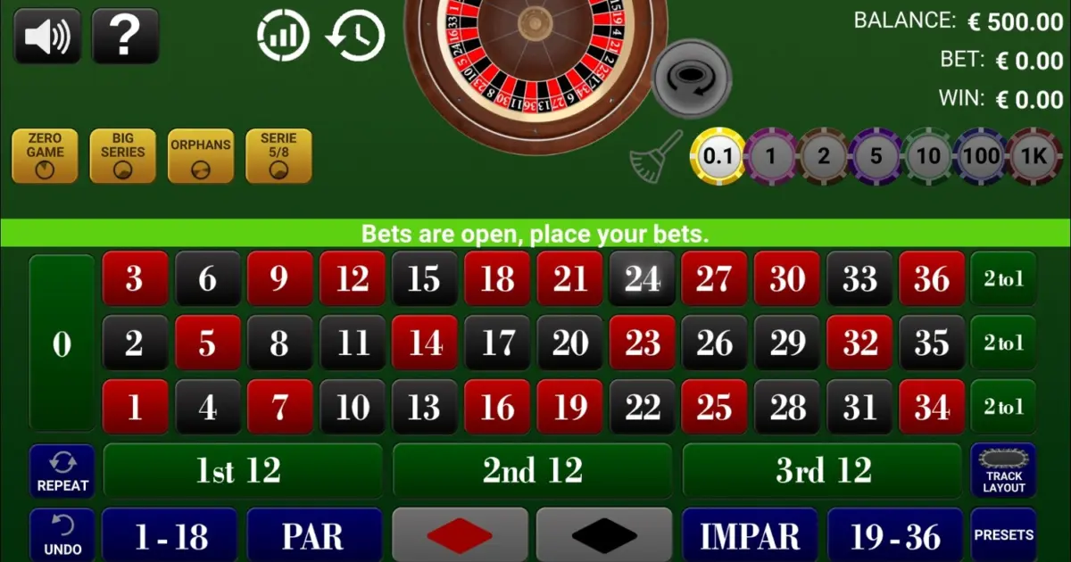 European Roulette — screenshot