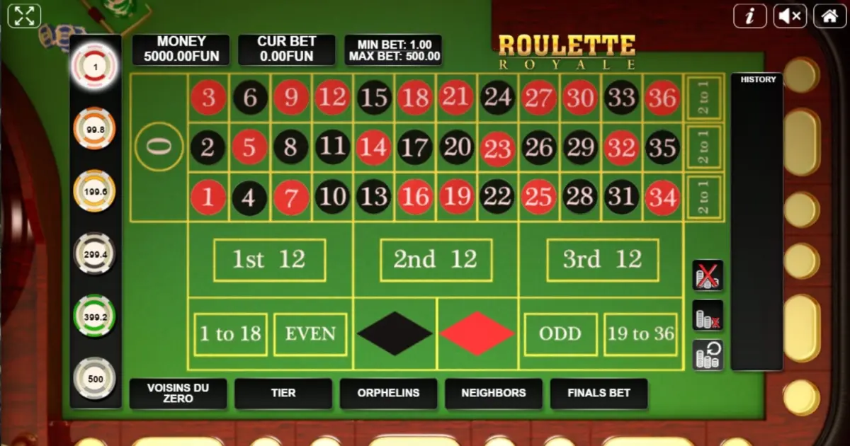 European Roulette (Urgent Games) — screenshot