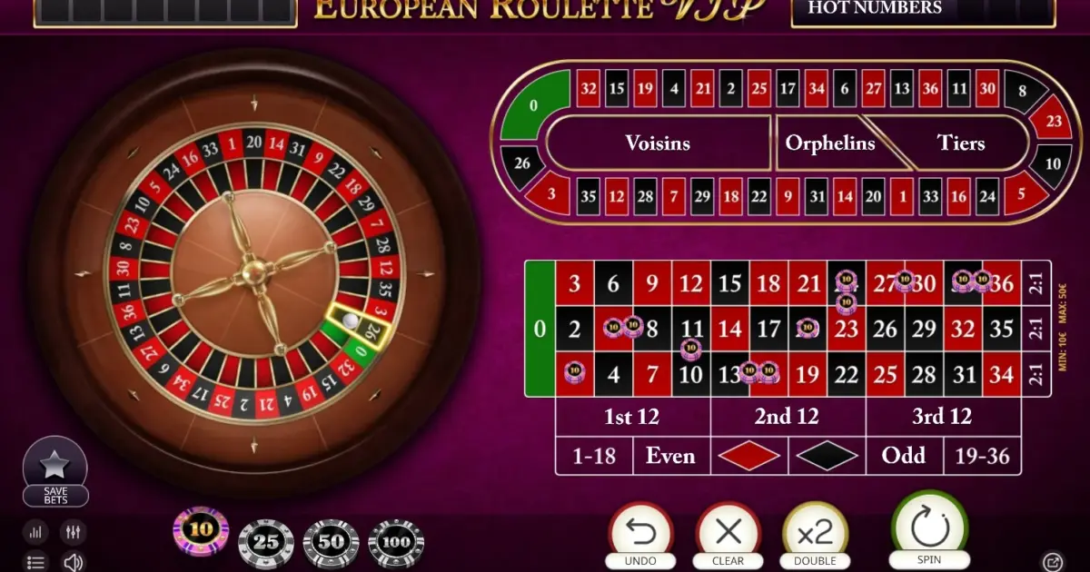 European Roulette VIP (Champion Studio) — screenshot