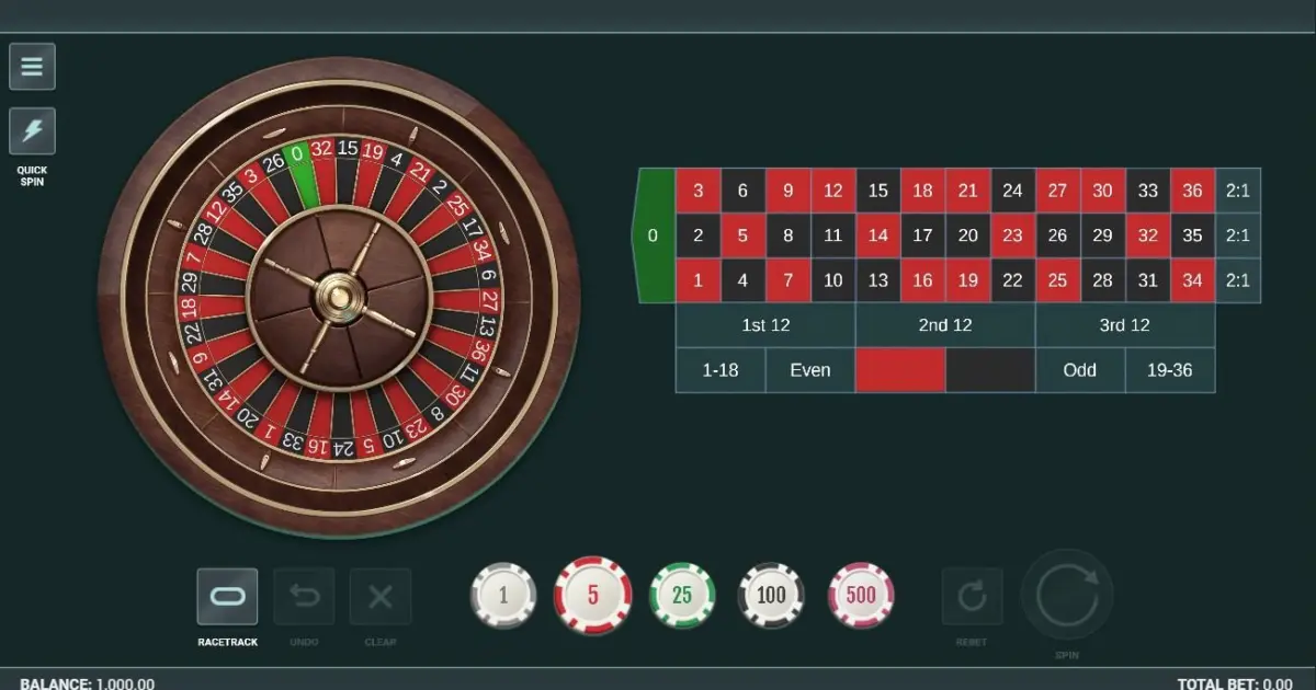 European Roulette (Woohoo) — screenshot