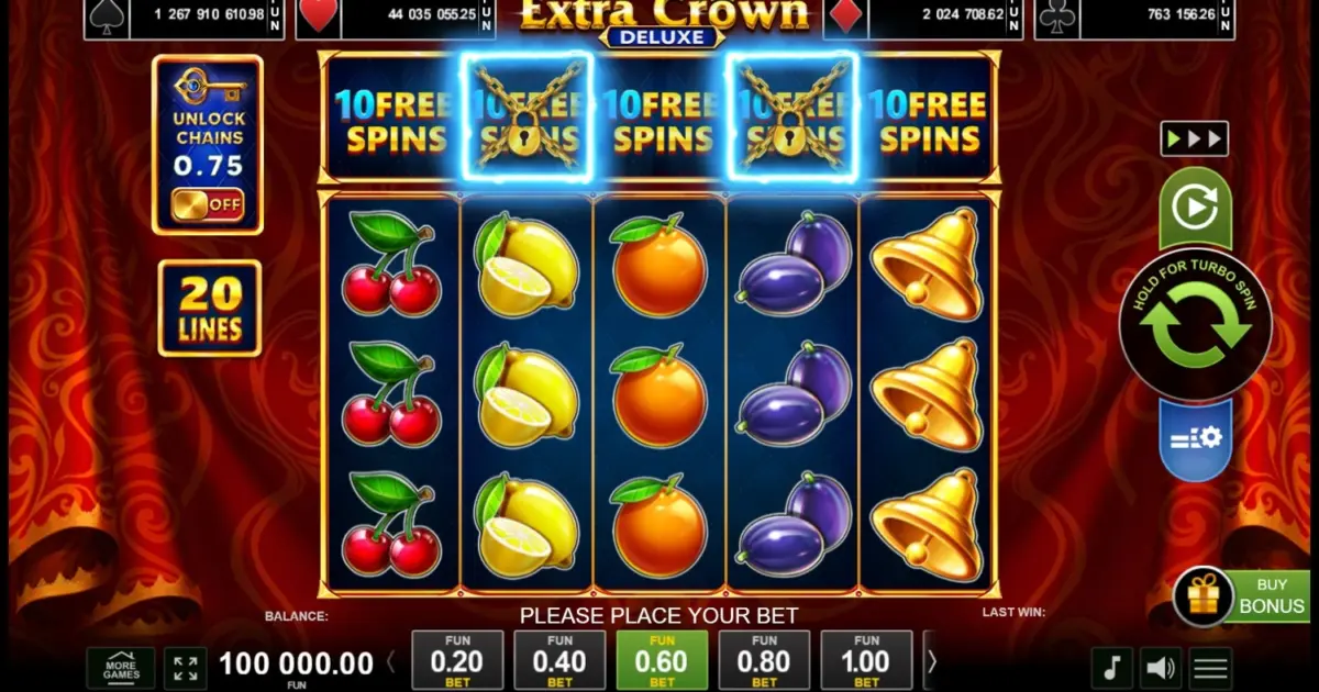 Extra Crown Deluxe Slot — screenshot