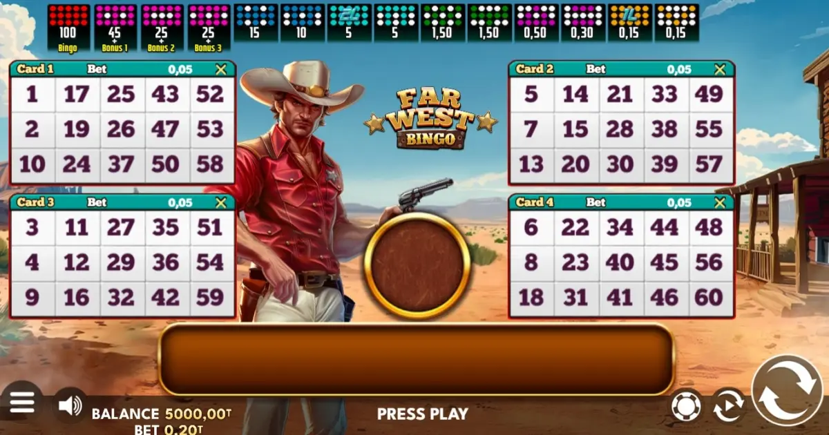 Far West Bingo — screenshot