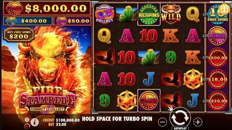 Fire Stampede Slot — screenshot