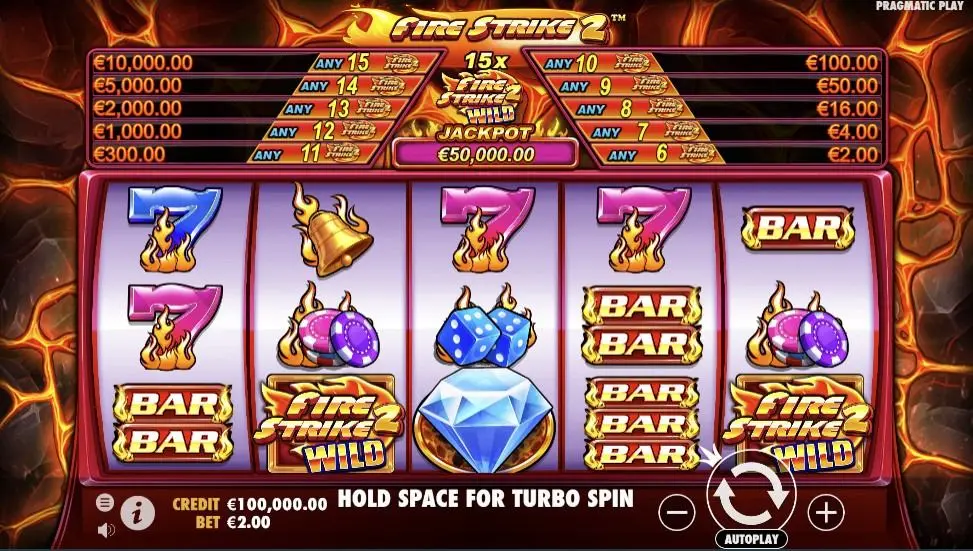 Fire Strike 2 Slot — screenshot