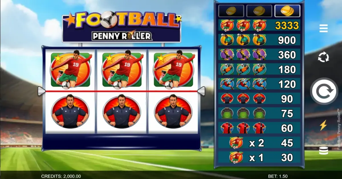 Football Penny Roller Slot — screenshot