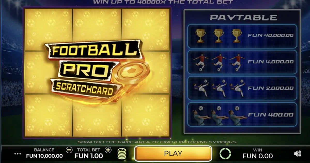 Football Pro Scratchcard — screenshot