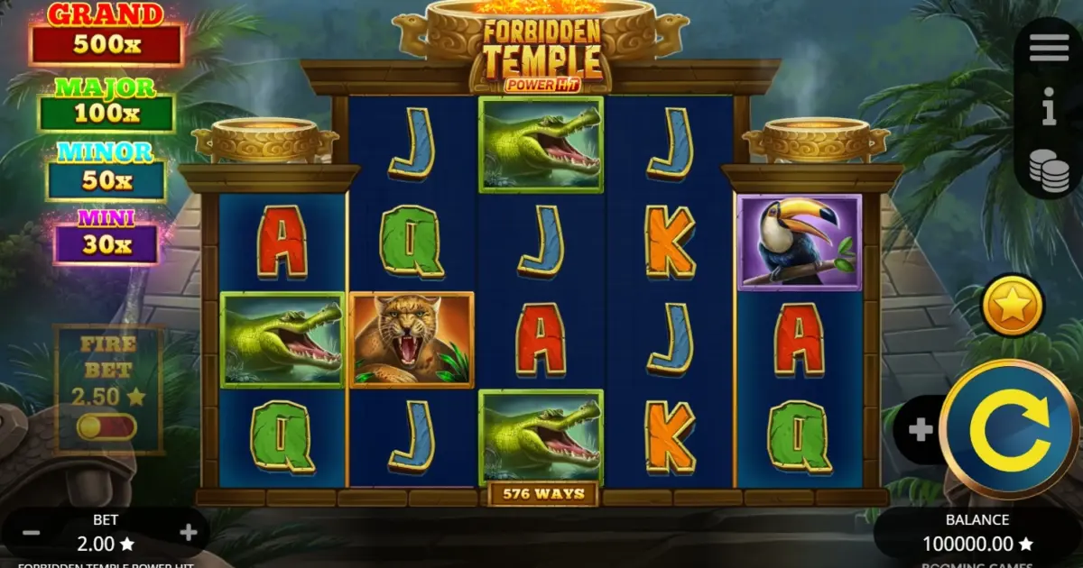 Forbidden Temple Power Hit Slot — screenshot
