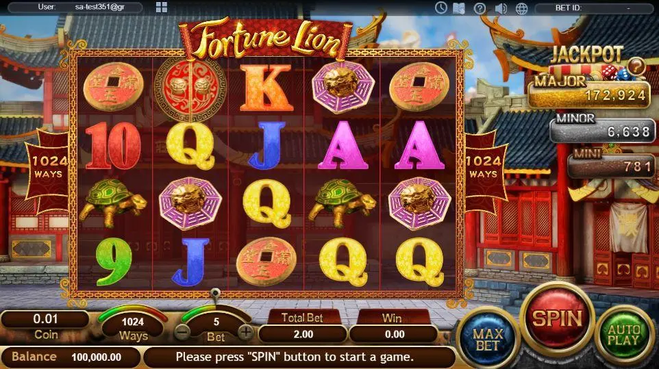 Fortune Lion Slot — screenshot