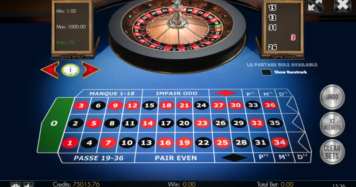 French Roulette 3D Advanced — screenshot