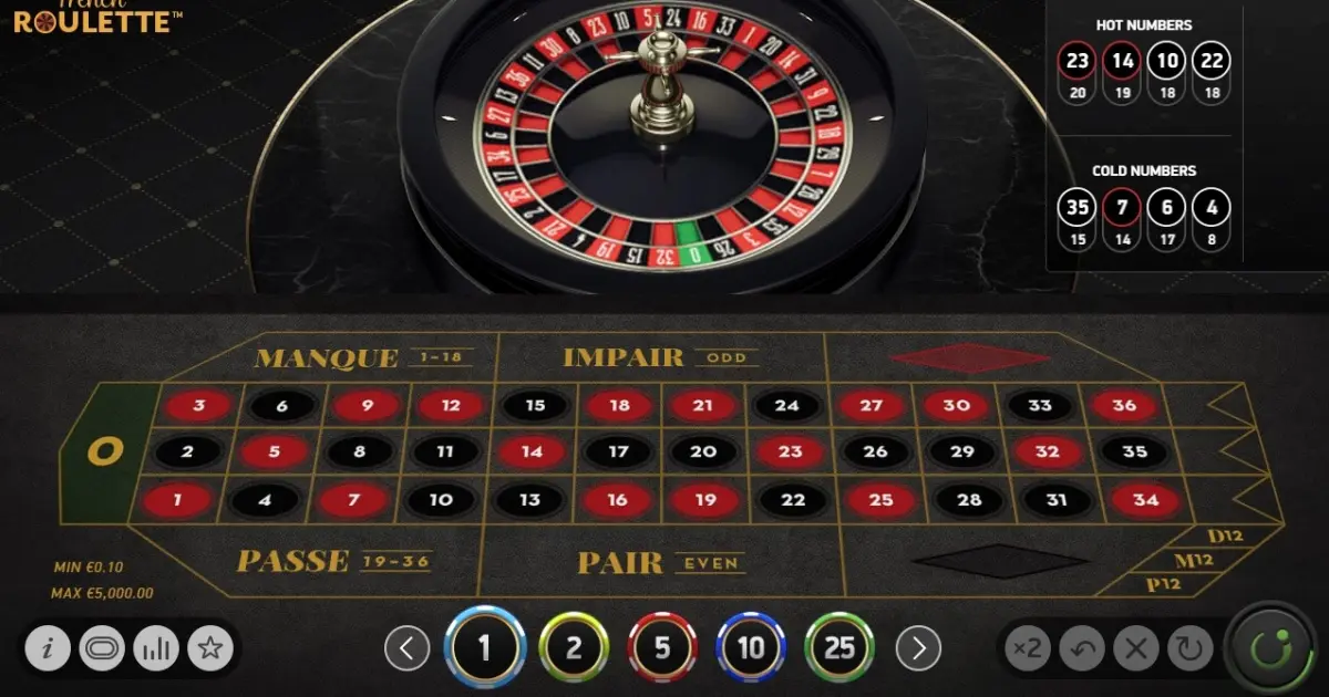 French Roulette (NetEnt) — screenshot