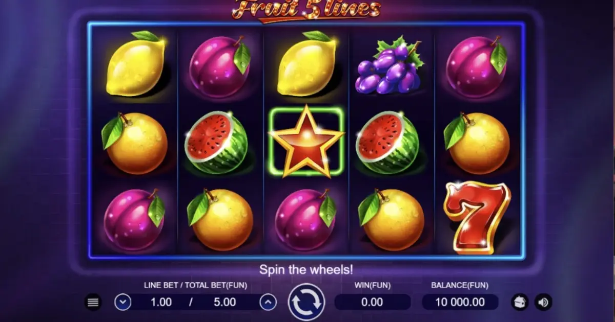 Fruit 5 Lines Slot — screenshot