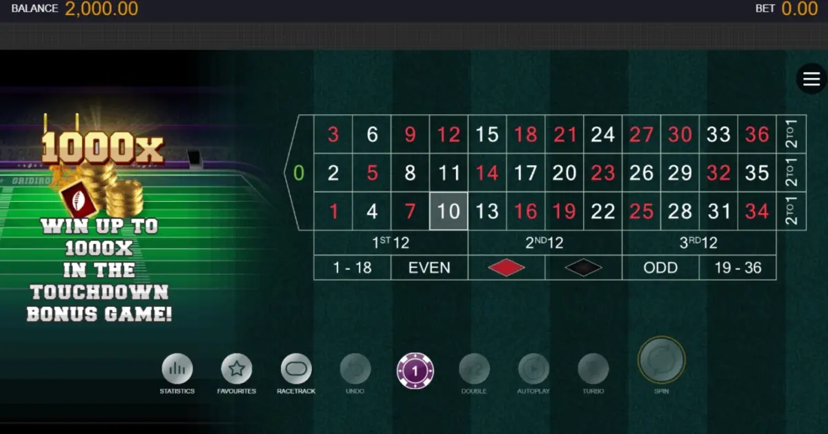 GridIron Roulette — screenshot