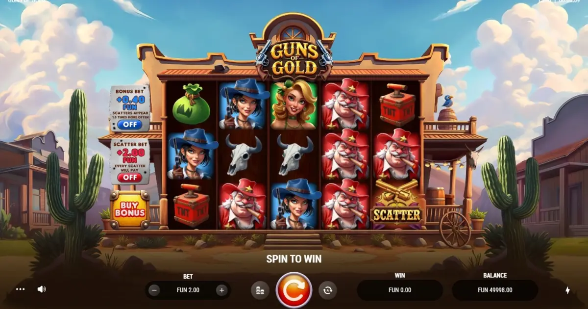 Guns of Gold Slot — screenshot