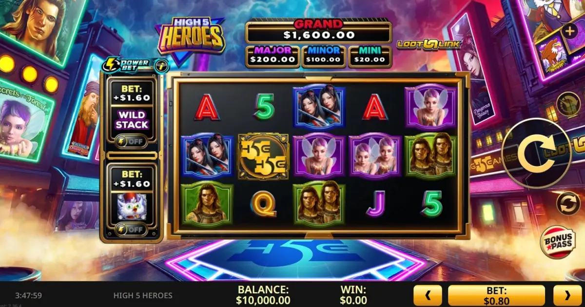 High 5 Heroes Slot — screenshot