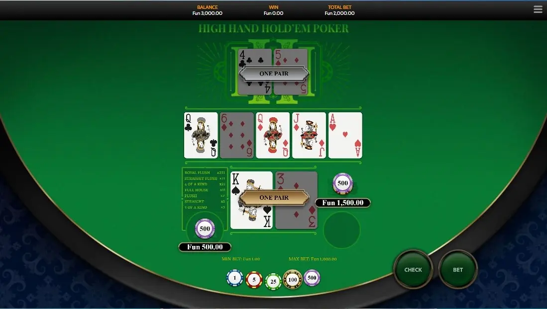 High Hand Hold em Poker — screenshot