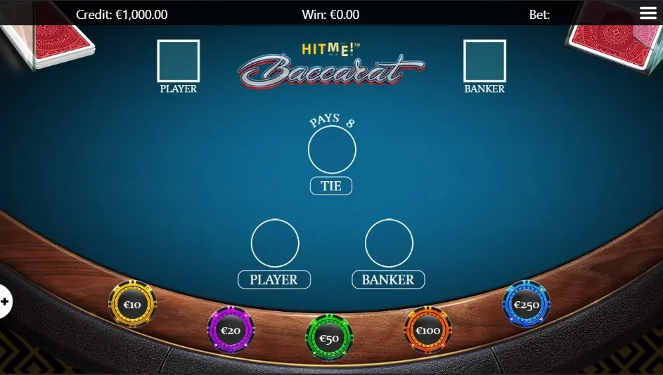HitMe! Baccarat — screenshot