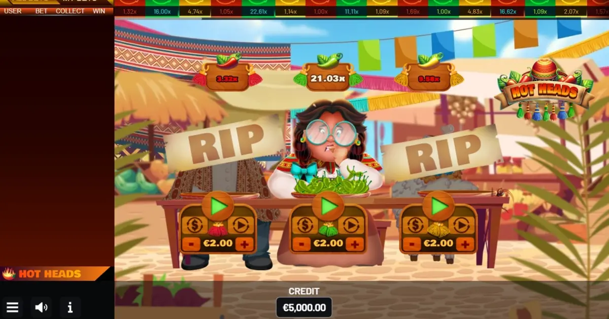 Hot Heads Crash Game — screenshot