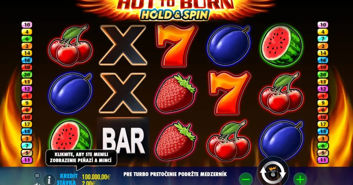 Hot to Burn Hold and Spin Slot — screenshot