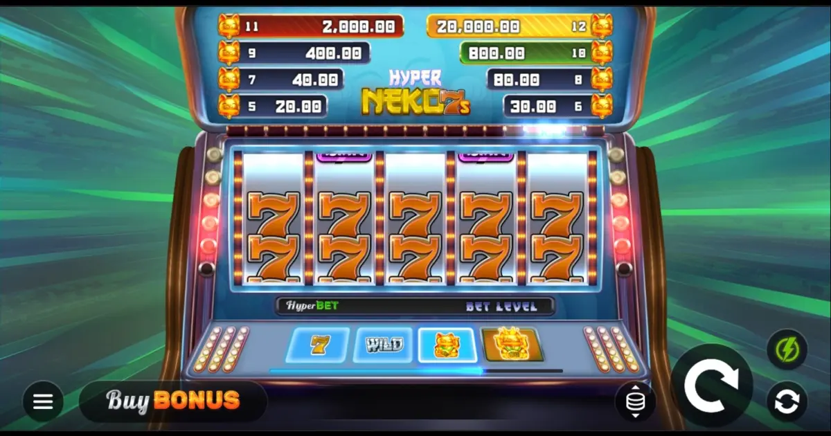Hyper Neko 7s Slot — screenshot