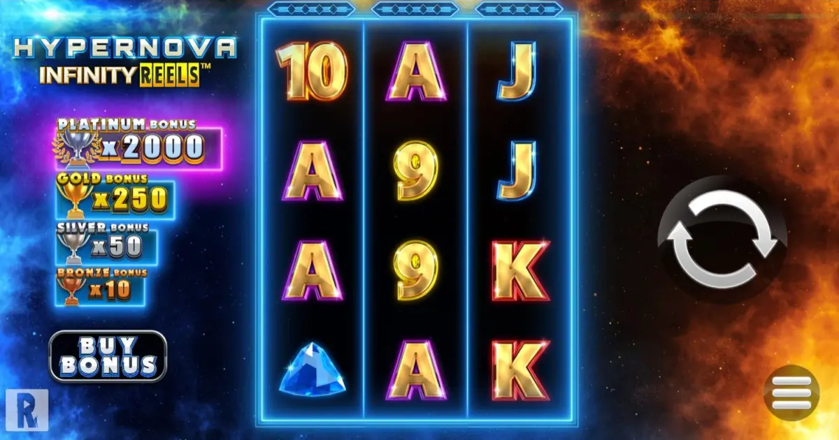 Hypernova Infinity Reels Slot — screenshot