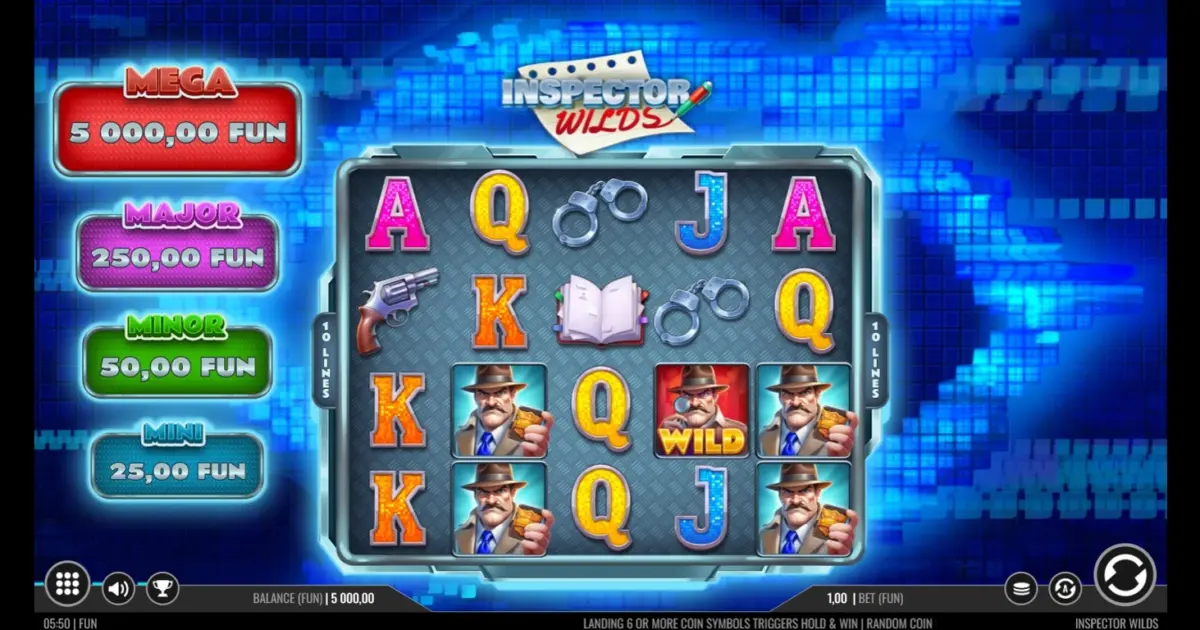 Inspector Wilds Slot — screenshot