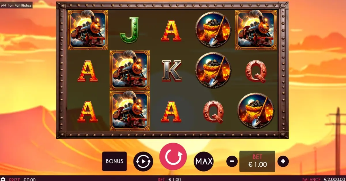 Iron Rail Riches Slot — screenshot