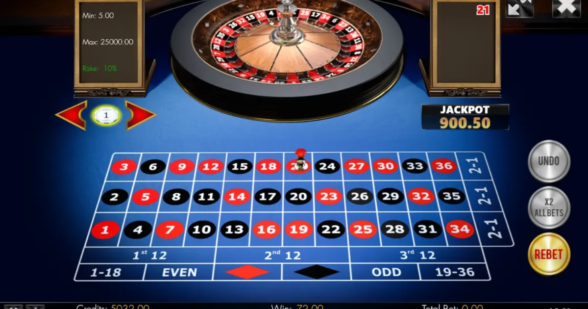 Jackpot Roulette No-Zero 3D Advanced — screenshot
