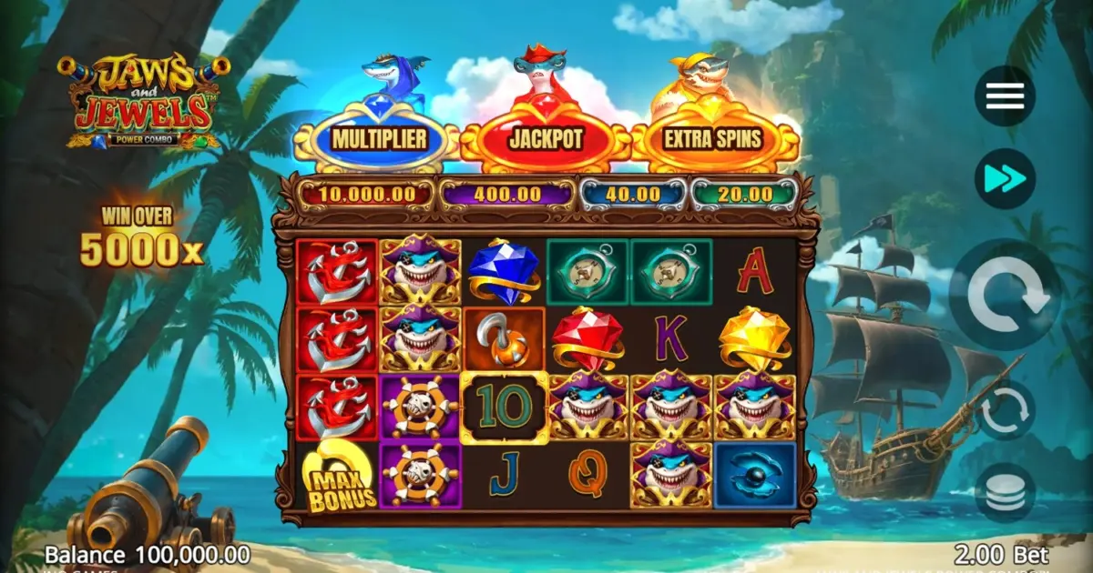 Jaws and Jewels Power Combo Slot — screenshot