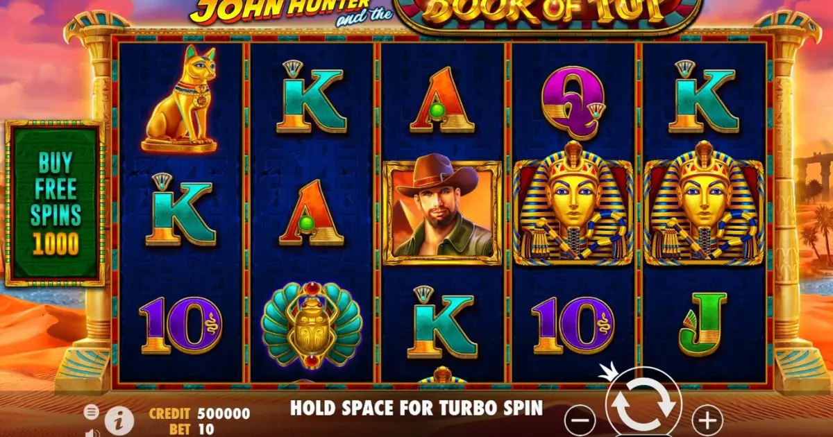 John Hunter and the Book of Tut Slot — screenshot