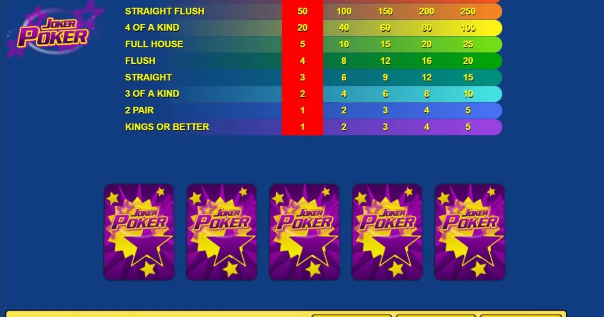 Joker Poker (Habanero) — screenshot