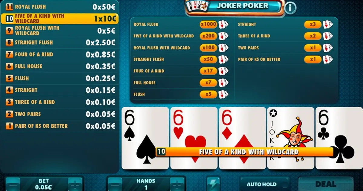 Joker Poker (Red Rake Gaming) — screenshot