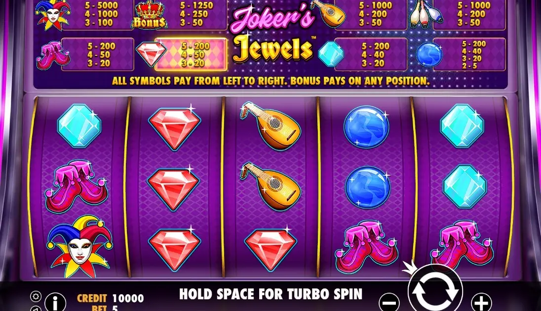 Joker’s Jewels Slot — screenshot