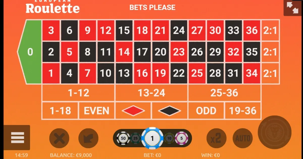 LeoVegas European Roulette — screenshot